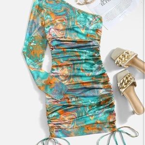 Shein one sleeve dress